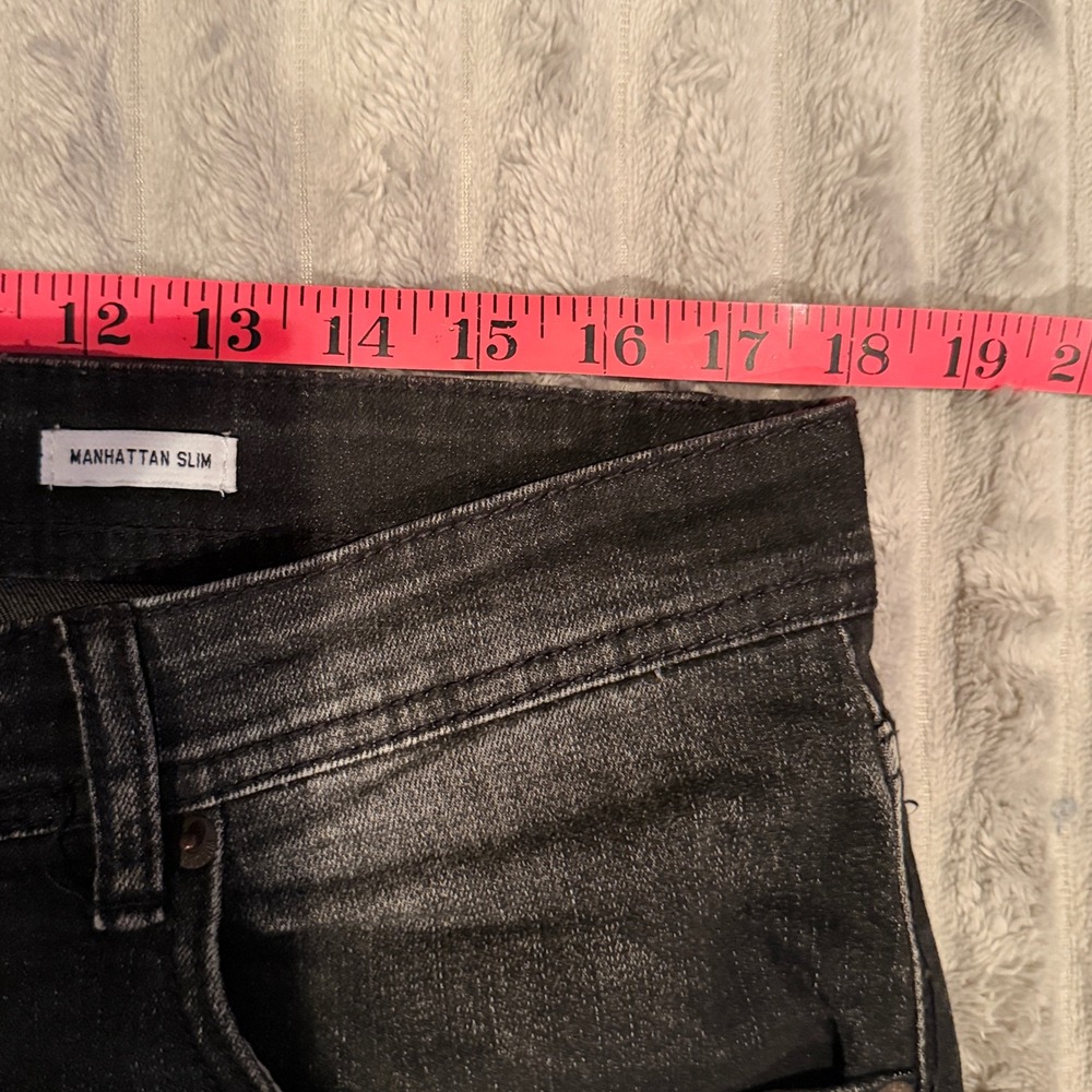 William Rast Manhattan Slim Faded Black Jeans Mens 36x30 Denim Pants - Picture 4 of 8